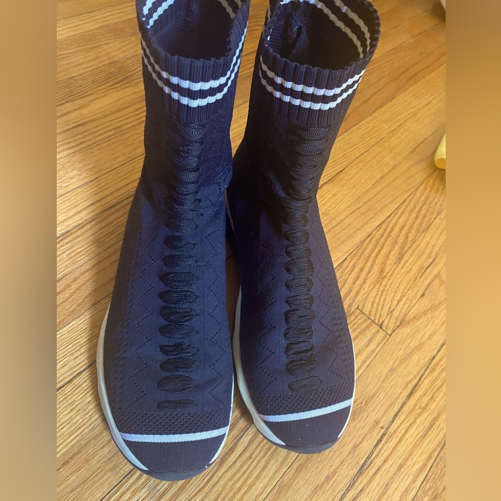 Fendi ZigZag Rockocko Sock Sneaker Size 8
